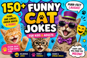 150+ Funny Cat Jokes, Puns & One-Liners for Kids and Adults 😹