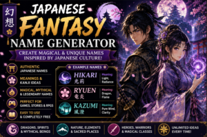 Japanese Fantasy Name Generator | Magical Name Ideas