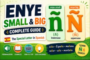 Enye Small & Big (Ñ ñ): Meaning, Usage, Examples and Pronunciation
