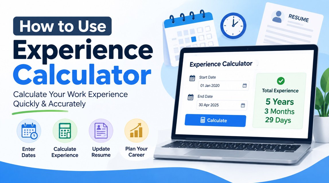 How to use Experience Calculator